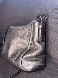Bronze pebbled leather Kate Spade shoulder bag.