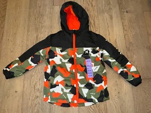 New Hurley Hooded Puffer Jacket Fleece Lined Green Black Size XS (4/5) - Picture 1 of 4