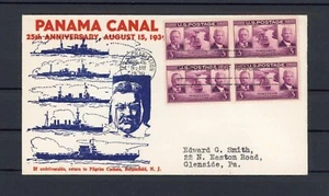 First Day Cover USA Mi. No. 452 Stamped Block of Four Panama Canal - b9681 - Picture 1 of 2