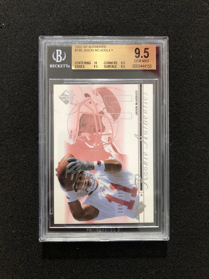 2002 Upper Deck SP Authentic JASON MCADDLEY #169 BGS 9.5 💎 ROOKIE 💎 1033/1150 - Image 1 of 2
