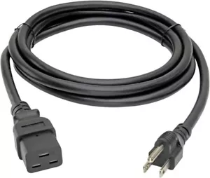 Cable de alimentación de CA Premium IEC320 C19 a 3 clavijas - 6 pies para servidor PSU PDU CPU - Imagen 1 de 3