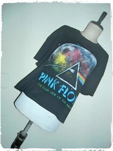 Love Tribe Pink Floyd DARK SIDE OF THE MOON Black Cropped Tee 3X - Picture 1 of 7