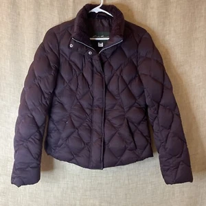 Eddie Bauer Quilted Puffer Coat EB 650 Goose Down Brown Women’s Size S - Picture 1 of 5