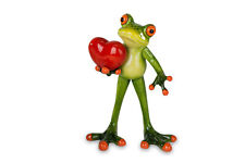 Frosch mit Herz, Figur Figürchen Haus Garten ca. 16 cm - stehend