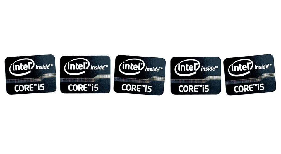5 PCS Sticker for CORE i5 inside Logo Decal Haswell Case Badge 15.5 x 21mm Black - Image 1 of 1