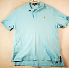Polo By Ralph Lauren Polo Shirt Men Size Xl Blue Cotton Short Sleeve Logo Collar