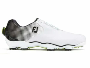 NEW! FootJoy [11.5] Medium DNA BOA Helix Men Spikes Golf Shoes 53319-White/Black - Picture 1 of 4