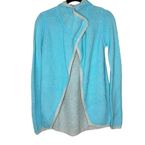 ivivva by Lululemon Dream Embrace Wrap Blue Silver Size 14 Hooded Sweater - Picture 1 of 5