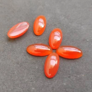 Natural Carnelian Gemstone Loose Oval Cabochon From India - Picture 1 of 8
