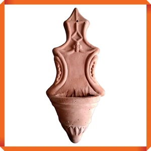 Acquasantiera in terracotta da appendere decorare decoupage hobbistica dipingere - Foto 1 di 2
