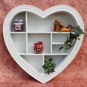 Caja de la Semilla Corazón 15K050 Madera 40CM Estante Pared Vitrina Colección - Imagen 1 de 6