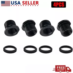4 Pack Aluminum alloy Thread Adapter 1/2x28 to 5/8x24 With 2 Crush Washer Kit - Picture 1 of 14