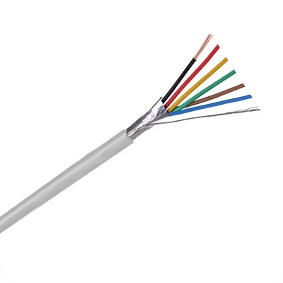 InstallerCCTV 22 AWG 6 Conductor Shielded Security Alarm Wire Cable 120ft Copper