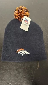 Denver Broncos Winter Hat Skull Cap Beanie Warm Blue Orange - Picture 1 of 2