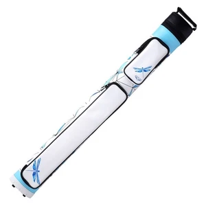 ATHENA Cue Case ATHC19 2B2S White/Blue Extension Pocket Billiard Pool - Picture 1 of 10