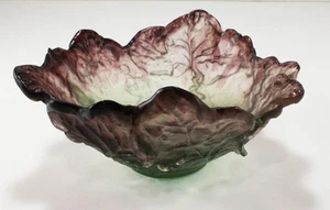 DAUM COUPELLE PATE DE VERRE GLAS KRISTALL BLATT SCHALE SCHMUCKSCHALE - Bild 1 von 6
