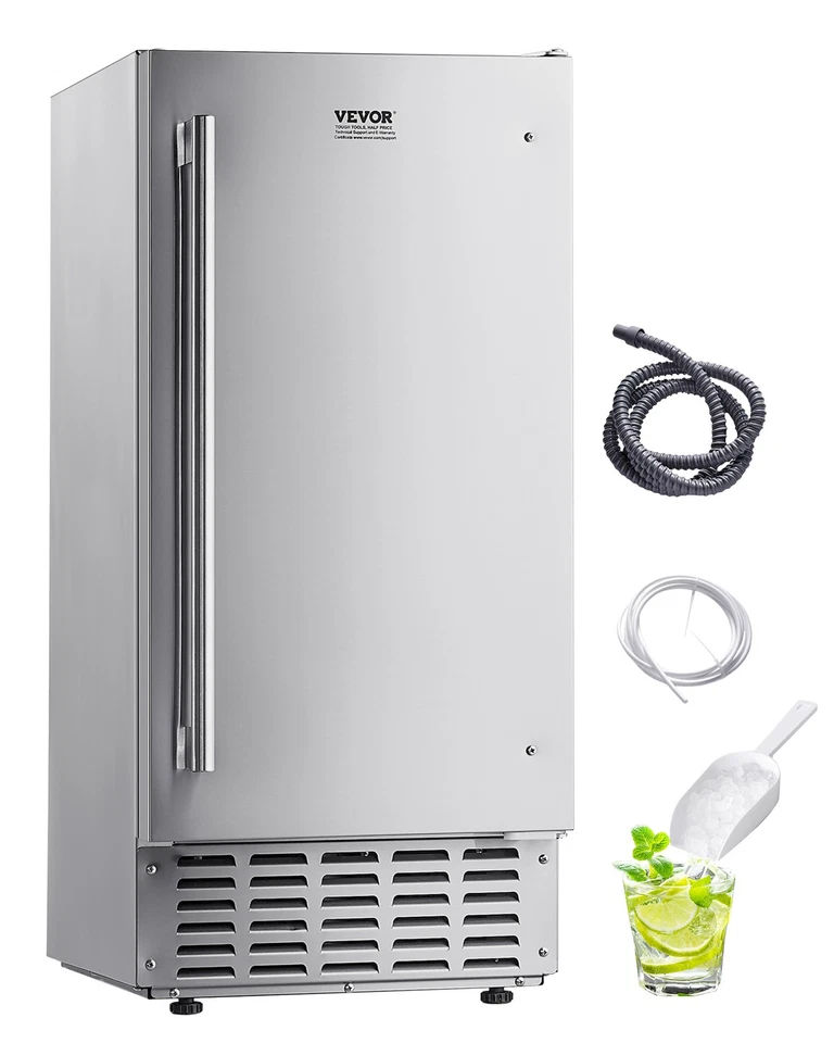 VEVOR Undercounter Ice Maker 66 Lbs/Day Built-in Ice Maker Machine