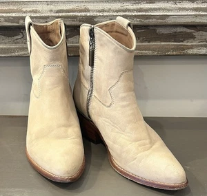 Lucchese Lilah Damen-Westernstiefeletten cremefarben Größe 8B - Bild 1 von 12