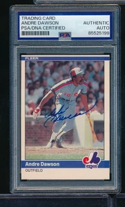 1984 Fleer #273 Andre Dawson auto firmata PSA/DNA ASC HOF - Foto 1 di 2