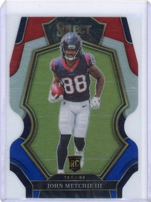 John Metchie lll 2022 Select Red/White/Blue Die Cut #141 Houston Texans - Image 1 of 3