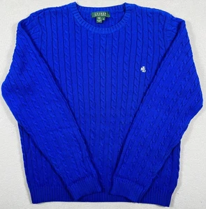 Lauren Ralph Lauren Sweater Womens XL Cable Knit Pullover Crewneck Classic RL - Picture 1 of 5
