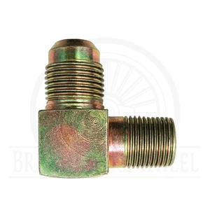 1/2" JIC Male x 3/8" NPTF Male 90 Deg Elbow Hydraulic Fitting, 2501-08-06, 1 pc - Picture 1 of 6