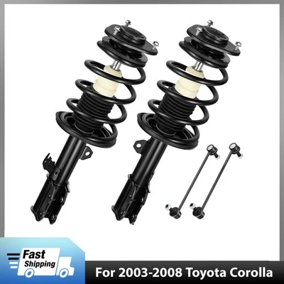 Front Strut Coil Springs Sway Bar Links for 2003 - 2008 Toyota Corolla 172114 Foto 1 de 4