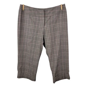 Avenue Crop Trouser Dress Pants Plus Size 18 18W 39x23 High Rise Plaid Wide leg - Picture 1 of 6