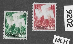 MLH Stamp set 479-480 1936 Party congress Third Reich Nuremberg Germany #9202 - Picture 1 of 1