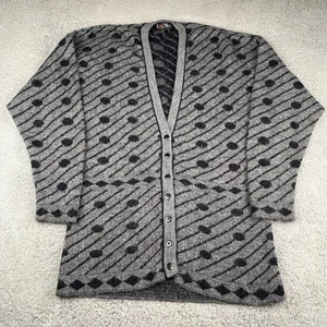 Cardigan maglione donna Escada Margaretha Ley taglia 40 grigio misto lana a pois - Foto 1 di 10