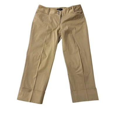 Pantalones cortos tostados ajustados del mercado negro de la Casa Blanca para mujer talla 8 vestido con puños carrera Foto 1 de 4