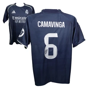 Eduardo Camavinga Signed Real Madrid Away Soccer Jersey #6 with Beckett Witness - Picture 1 of 4