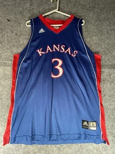Adidas KU Jayhawks Kansas University maglia basket uomo taglia Large L blu #3 - Foto 1 di 5