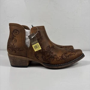 Roper Ava Fashion Boots Women’s Sz 7.5 Brown Ankle Pointed Toe NEW NWB - Picture 1 of 15