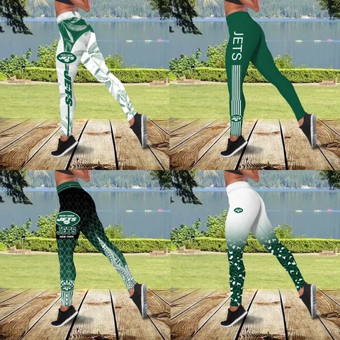 New York Jets High Waisted Yoga Pants Women's Fitness Leggings Gym Trousers Gift Cover