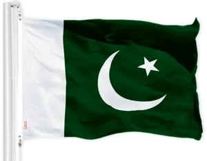 G128 Pakistan Pakistani Flag 3x5 Ft Printed 150D Polyester - Indoor/Outdoor - Picture 1 of 5