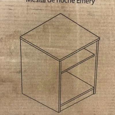 Mesita de noche clásica con estante abierto/mesa auxiliar muebles espresso Foto 1 de 2