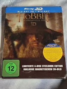 Hobbit: An Unexpected Journey 3D + 2D Blu-Ray Lenticular Steelbook 4-Discs New+ - Picture 1 of 2