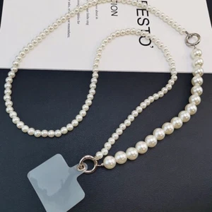 Crossbody Pearl Bead Phone Chain For Iphone Samsung Xiaomi Huawei Phone Penda _t - Zdjęcie 1 z 6