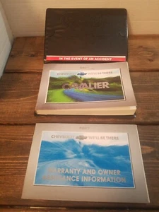 2001 CHEVROLET CAVALIER OWNERS MANUAL WARRANTY GUIDE W/ CASE - Picture 1 of 12