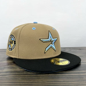 7 1/4 Houston Astros Pro Image Brown Jackboys Side Patch 59FIFTY Hat Fast ๐๐จ - Picture 1 of 7