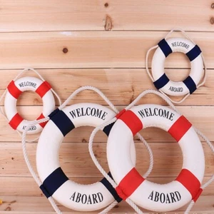 Deko Rettungsring Willkommen an Bord Nautisches Leben Rettungsring Wandbehang  - Bild 1 von 16