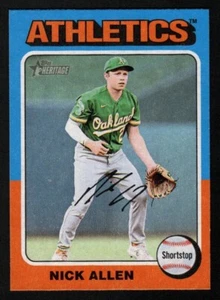 Nick Allen 2024 Topps Heritage #249 Flip Stock SSP /5 Oakland Athletics - Bild 1 von 2