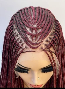 AFRICAN BRAIDED WIG ON 13×6 FRONTAL LACE CLOSURE 46" - Picture 1 of 5