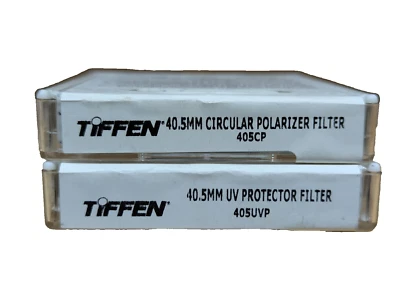 Tiffen 40.5mm Circular Polarizer Polarizing Lens Filter 405CP + UV Filter 405UVP - Image 1 of 4
