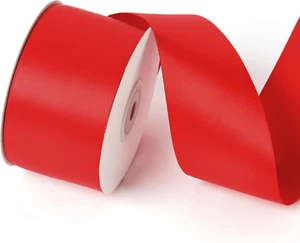 2 Inch X 25 Yards Single Face Solid Color Satin Ribbon Roll, Ribbons Great for G - Picture 1 of 12