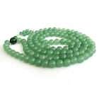 6mm Green Aventurine Gems Tibet Buddhist 108 Prayer Beads Mala Necklace