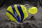 Murano Italian Art Glass - GIANT YELLOW & BLUE STRIPED FISH -  *******WOW*******
