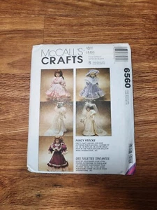 McCalls 6560 Fancy Frocks Porcelain Doll Clothes 13" 14" 16" Sewing Pattern - Picture 1 of 2
