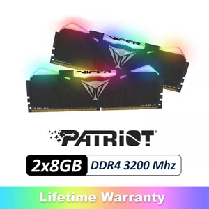 Patriot Memory PVR416G320C6KW 16GB Kit DDR4 Viper Gaming RGB Series DRAM 3200MHz - Picture 1 of 8